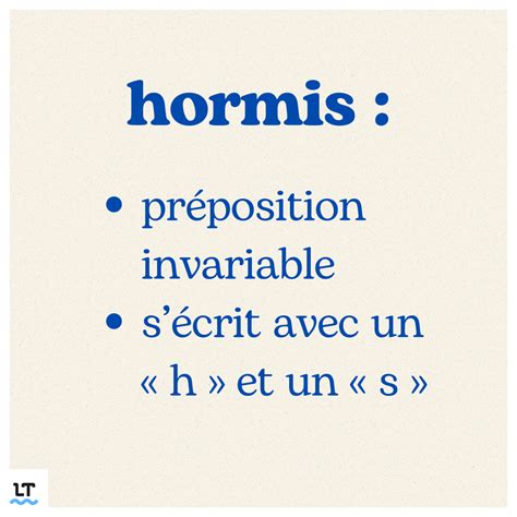 hormi ou hormis|Doit